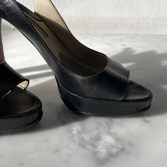 Brian Atwood Peeptoe Sling Back Platform Heel size 39 - Picture 12 of 13
